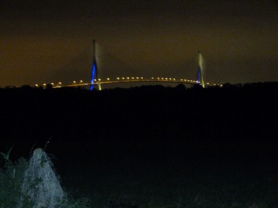 Pont de Normandie de nuit