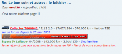 100ème page du bétisier du bon coin
