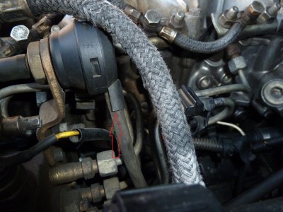 Le tuyau une fois rebranché!