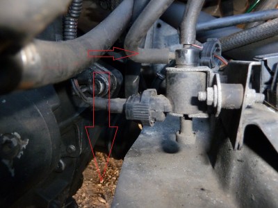 indiqué sur la flèche, il pendait vers le bas!