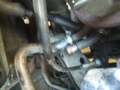 Les durits coté moteur