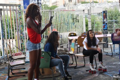 les filles avec les patins