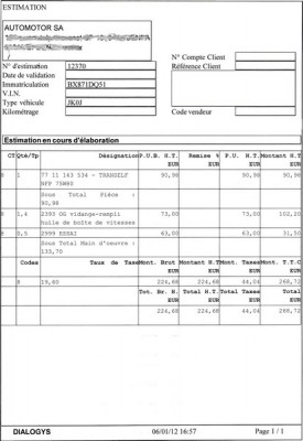 devis vidange boite.jpg (27.76 Kio) Vu 11188 fois devis vidange boite auto proactive espace iv