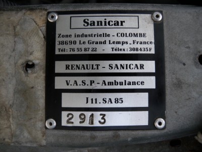 Plaque SANICAR