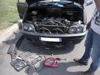 oups le Bazard sur l'aire d'autoroute des camions